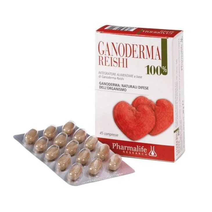 Pharmalife Research Ganoderma Reishi 100% Integratore per le difese immunitarie 45 compresse
