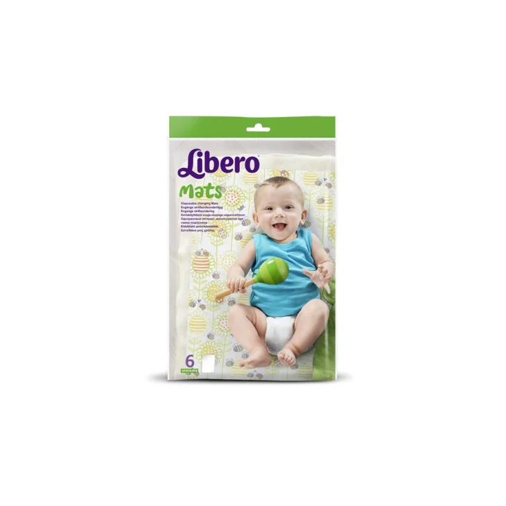 Libero Mats Teli Monouso per Cambio del Pannolino 6 pezzi