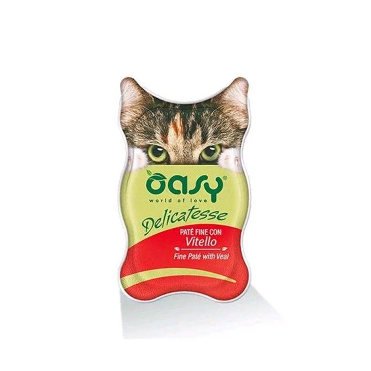 Oasy Delicatesse Patè per Gatti gusto vitello 85 g