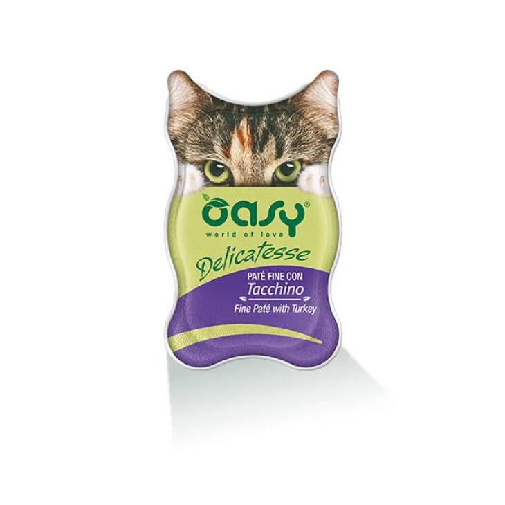 Oasy Delicatesse Soufflè con tacchino per gatti 85 g