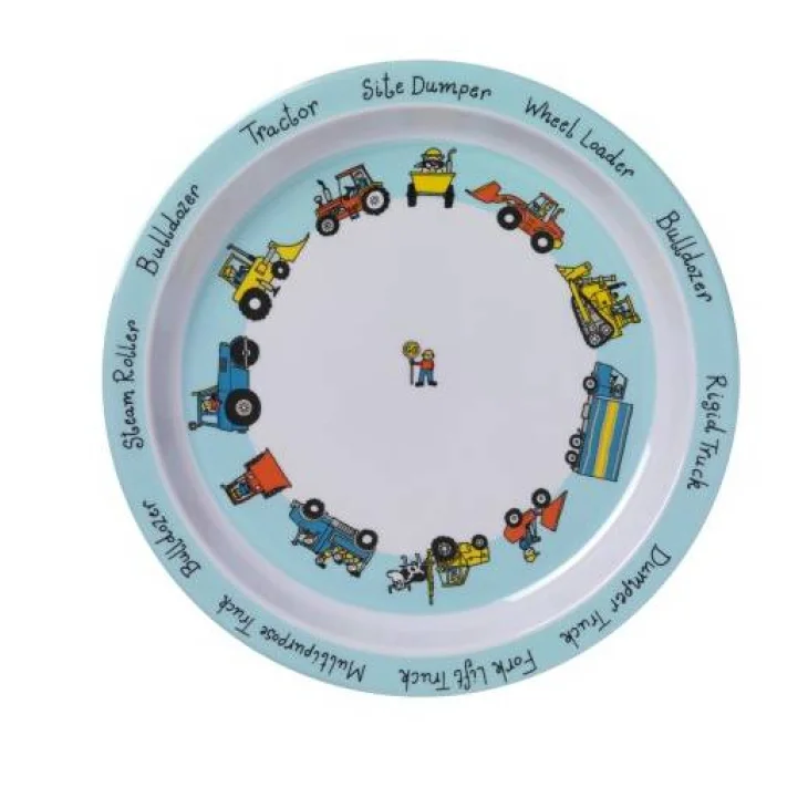 Tyrrell Katz Piatto Piano per Bambini Fantasia Trattori
