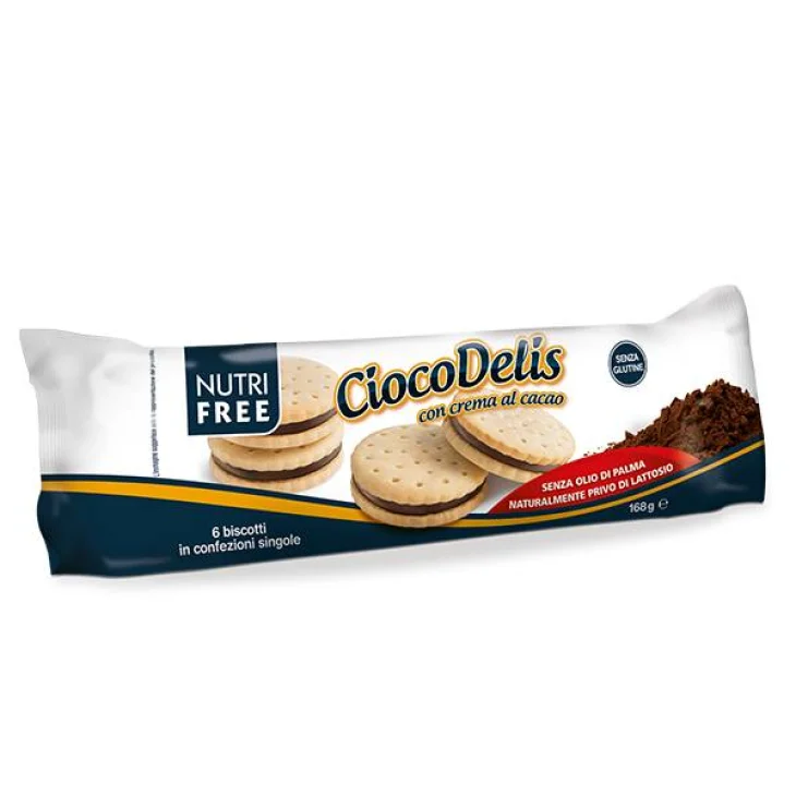 Nutrifree Ciocodelis Biscotti Senza Glutine con Crema di Cacao 168 g