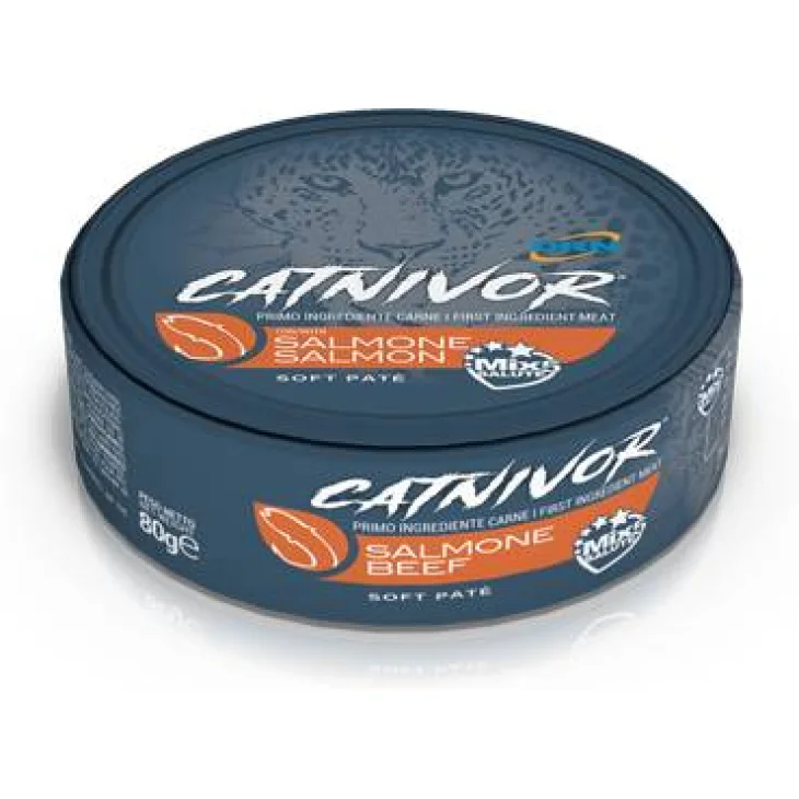 Drn Catnivor Soft Patè Cibo per gatti adulti al salmone 80 g