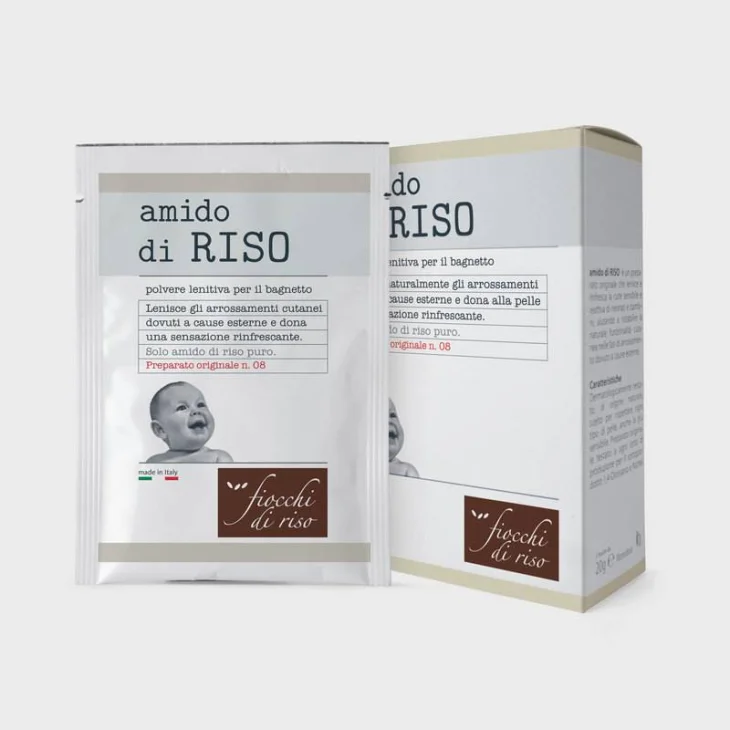 Fiocchi Di Riso Amido di Riso Polvere Lenitiva Per Il Bagnetto 20 g
