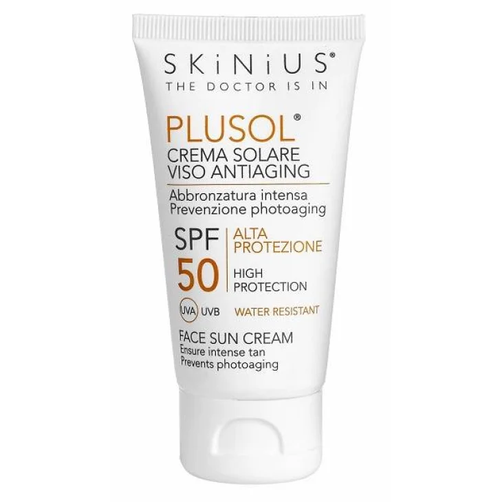 Skinius Plusol Crema Solare Viso Antiaging SPF 50