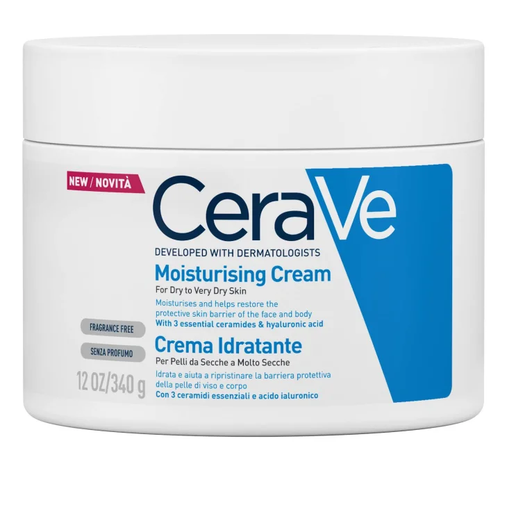 CeraVe Crema idratante viso e corpo pelle molto secca 340 g