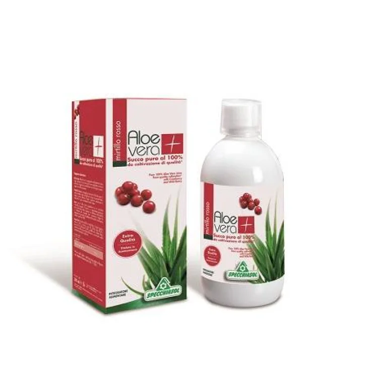 Specchiasol Succo Aloevera con Aloe Pura al 100% e Mirtillo Rosso 1000 ml