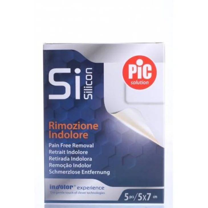 Pic Silicon Cerotto Post Operatorio con Tecnologia Siliconia 5 cm x 7 cm 5 pezzi