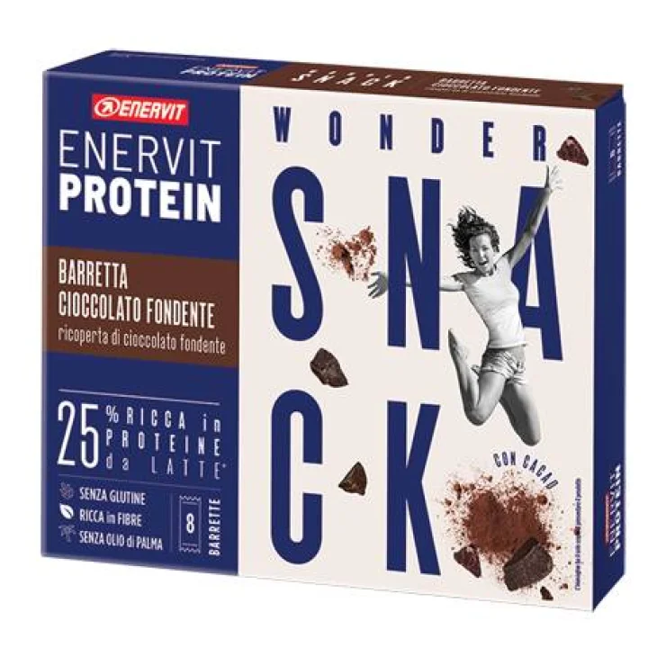 Enervit Protein Snack Barretta con cioccolato fondente 8 barrette da 27 g
