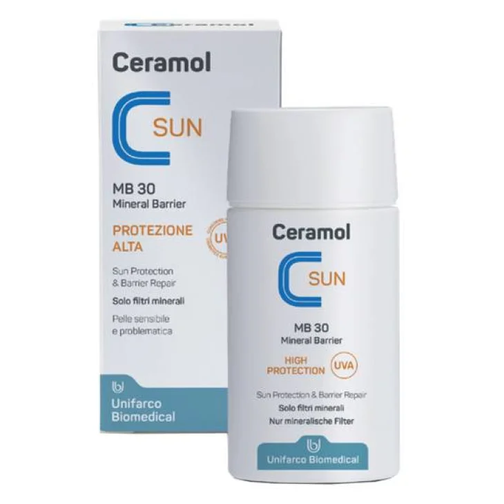 Ceramol Sun MB Mineral Barrier Fluido Solare SPF30 50 ML