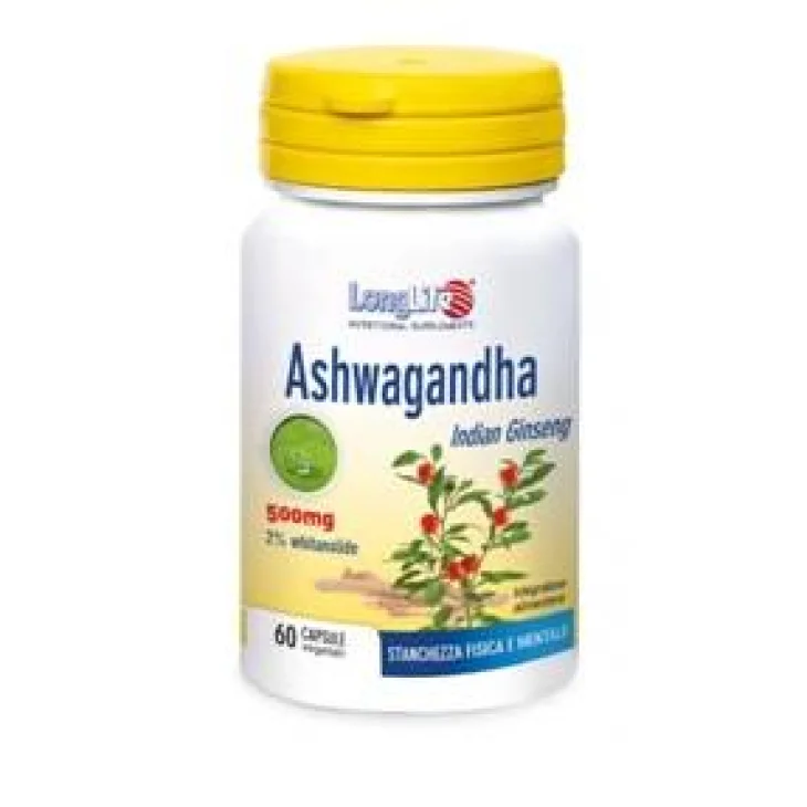 Longlife Ashwagandha 500 mg Integratore Ricostituente 60 Capsule