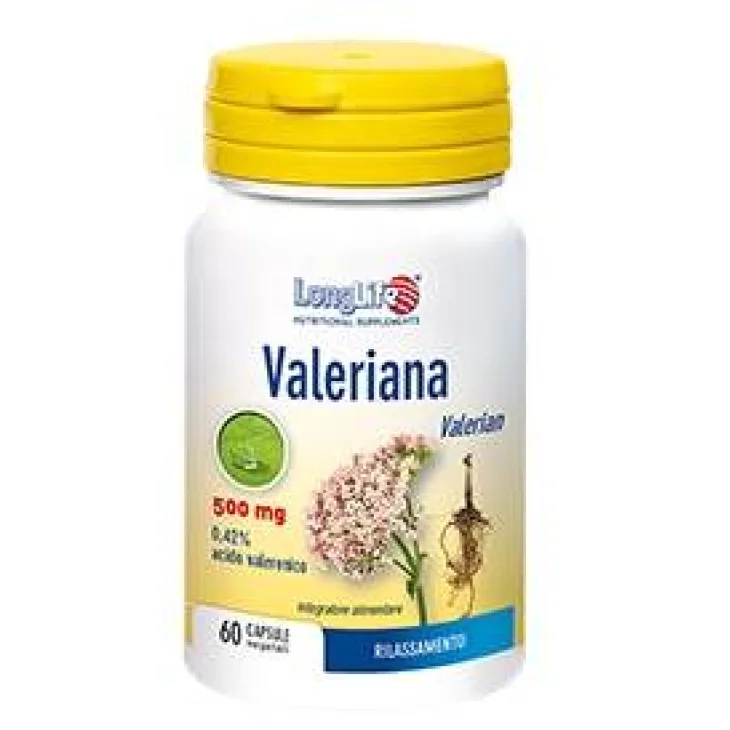 Longlife Valeriana 500 MG Integratore Sonno e Relax 60 capsule