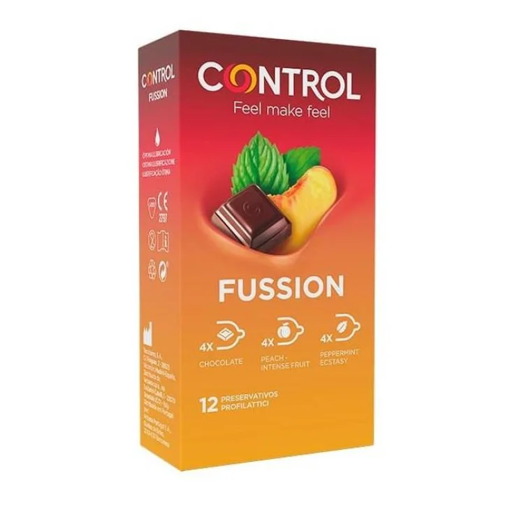 Control New Fussion Profilattici in Lattice di Gomma Naturale 12 pezzi