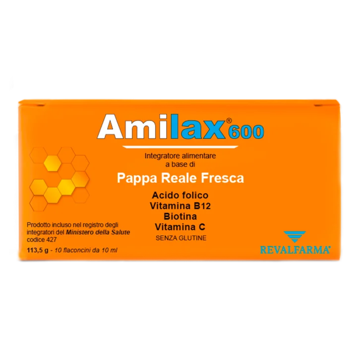 RevalFarma Amilax 600 Pappa Reale Fresca 10 flaconcini