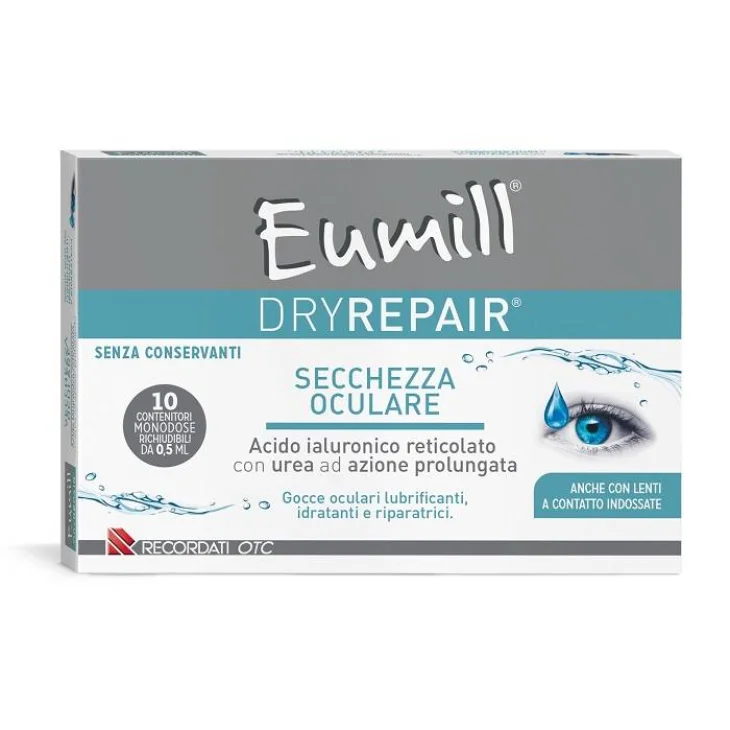Eumill Dryrepair Secchezza Oculare Gocce per occhi secchi 10 Contenitori monodose