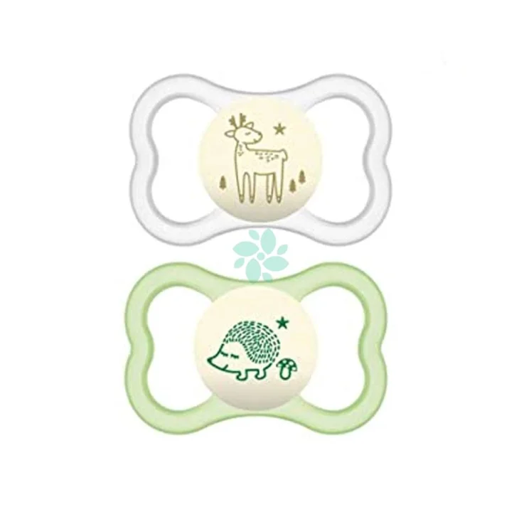 Mam Air Night Succhietto 6+ Mesi Silicone Neutro 2 Pezzi