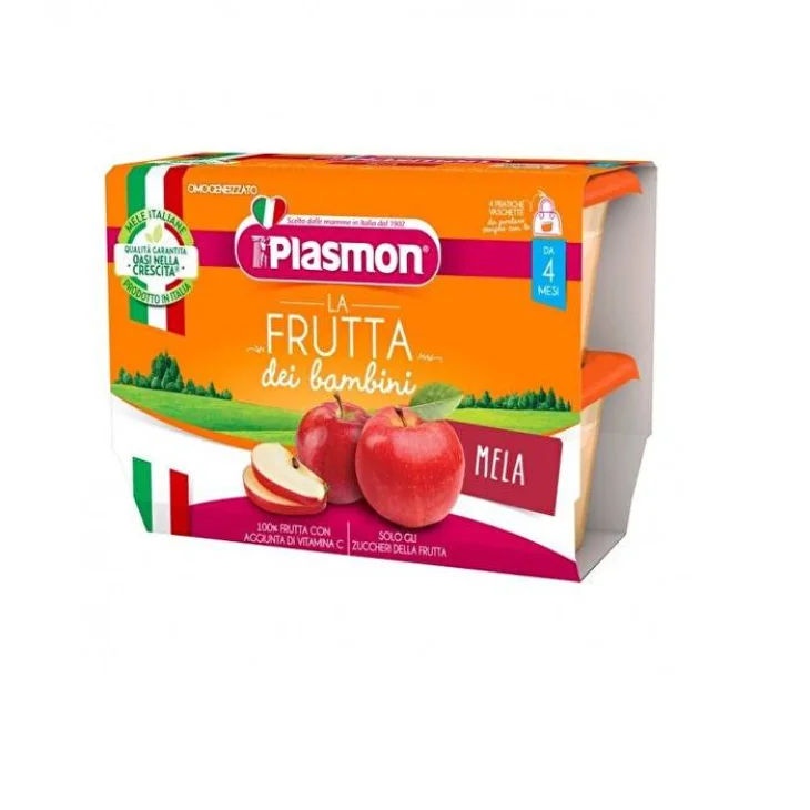 Plasmon La Frutta dei Bambini Omogeneizzato Mela 4 x 100 g