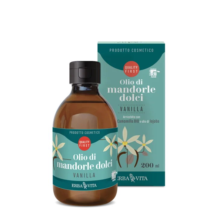 Erba Vita Olio Corpo Mandorle Dolci Profumato Vanilla 200 Ml