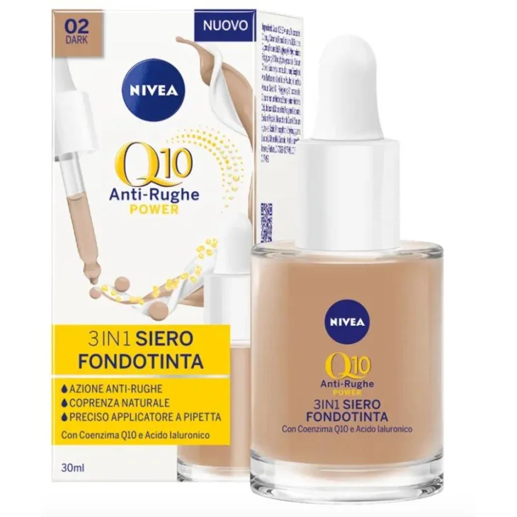 Nivea Q10 Power Anti-Rughe 3In1 Siero Fondotinta Dark 30 ml
