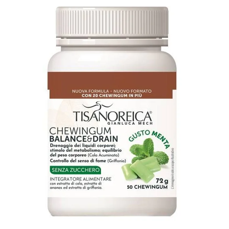 Tisanoreica Balance&Drain Chewing Gum Azione Drenante 50 pezzi