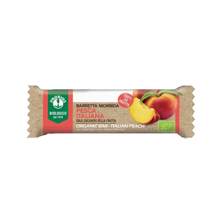 Probios Barretta Biologica Solo Frutta Senza Glutine Gusto Pesca 28 g