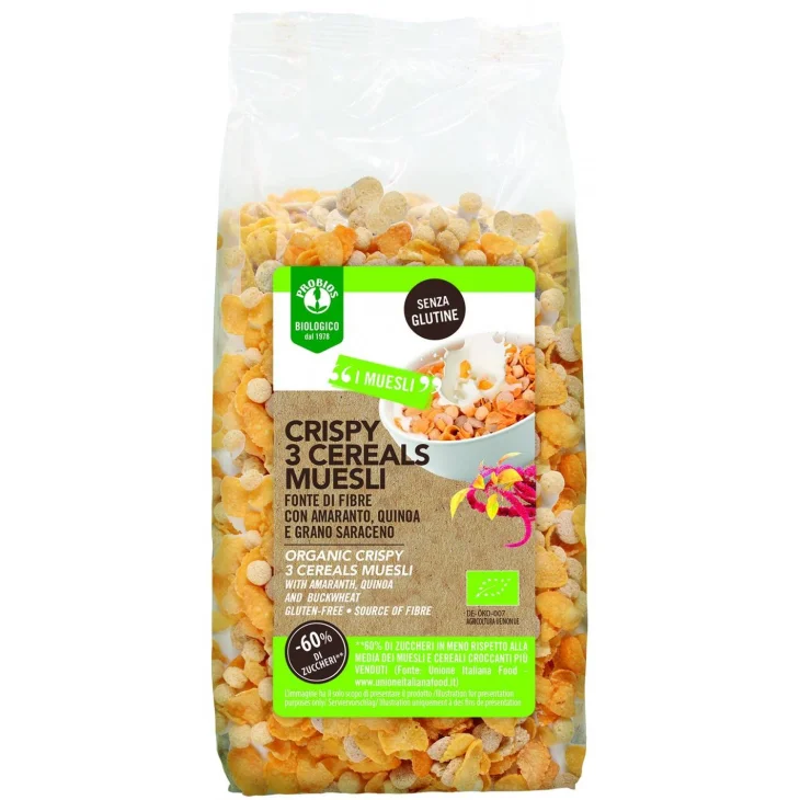 Probios Crispy 3 Cereali Muesli Senza Glutine 220 g