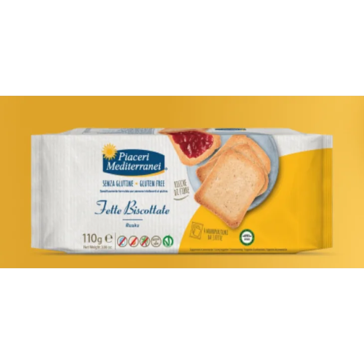 Piaceri Mediterranei Fette Biscottate Senza Glutine 110 g