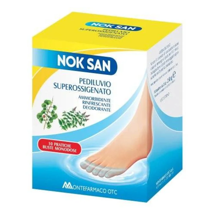 Montefarmaco NOK SAN Pediluvio superossigenato contro calli 10 bustine