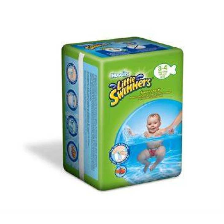 Huggies Little Swimmers Pannolino Costumino Medium Taglia 3-4 (7-15 Kg) 12 pezzi