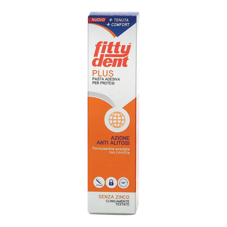 FittyDent Plus Pasta Adesiva per Protesi senza Zinco 40 g