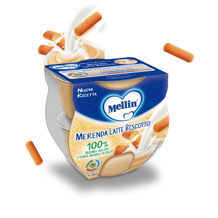 Mellin Merenda Latte e Biscotto 2 X 100 g