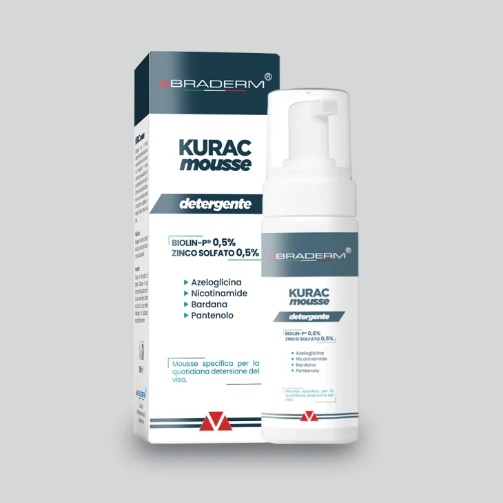 Braderm Kurac Mousse Detergente Viso 200 ml