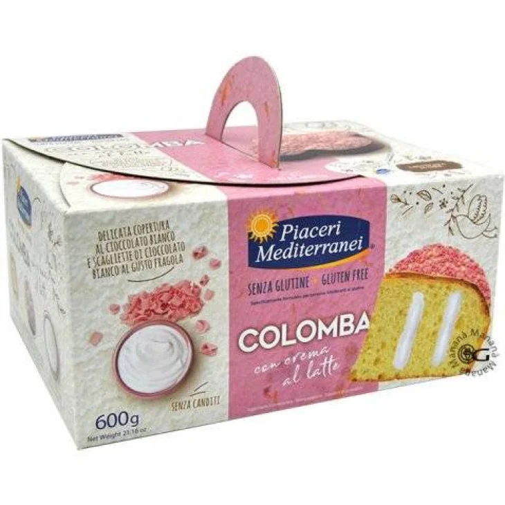 Piaceri Mediterranei Colomba con Crema al Latte Senza Glutine 600 g