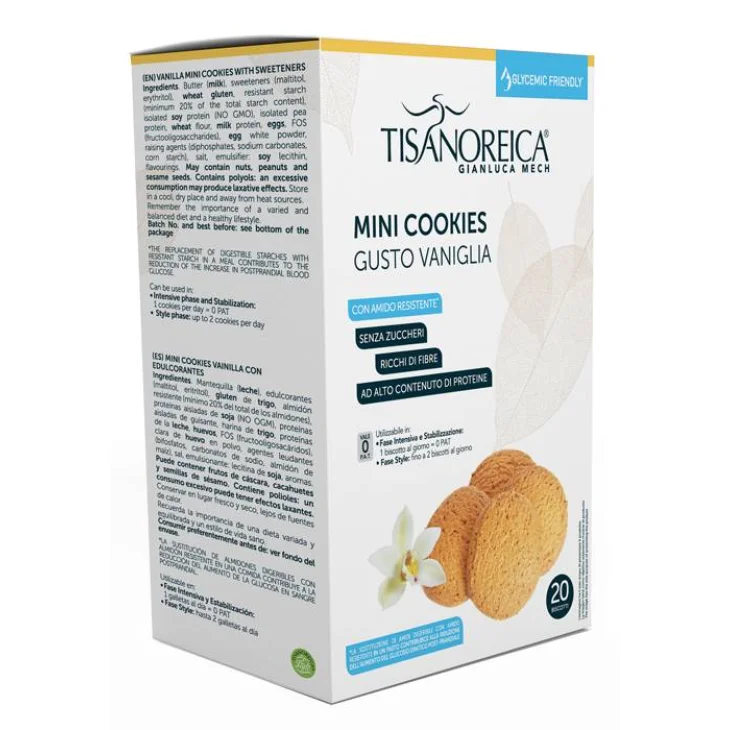 Tisanoreica Mini Cookies Vaniglia Glycemic Friendly 250 g