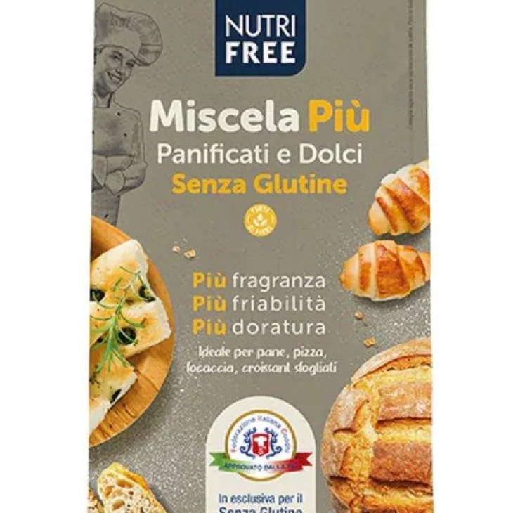 Nutri Free Miscela Più Panificati e Dolci Farina Senza Glutine 1kg