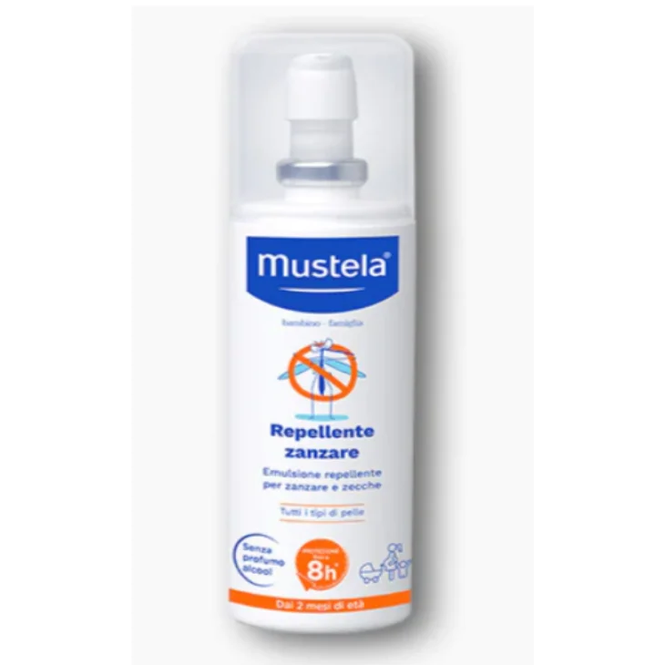 Mustela Repellente Zanzare Spray per Tutta la Famiglia 100 ml