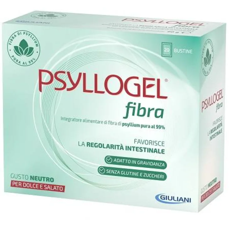 Nathura Psyllogel Fibra Integratore per il Benessere Intestinale Gusto Neutro 20 bustine
