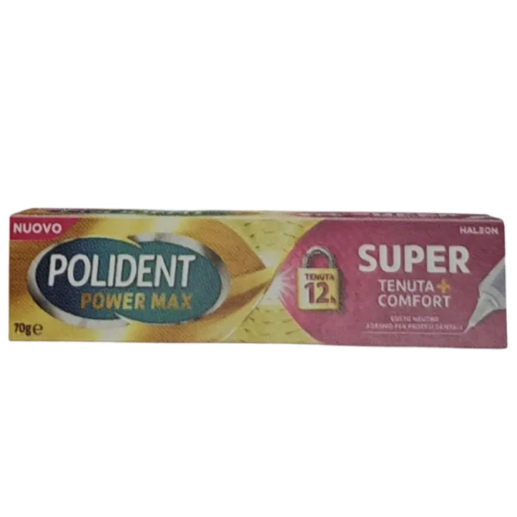 Polident Power Max Tenuta+Comfort Crema Adesiva Protesi Dentali 70 g