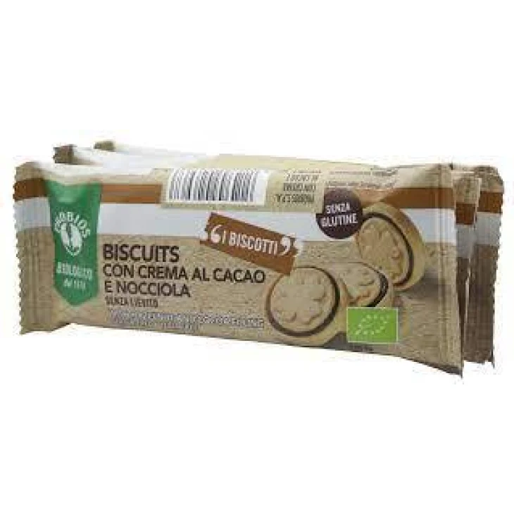 Probios Biscuits con Crema al Cacao e Nocciola Biscotti Senza Glutine Bio 4 pezzi