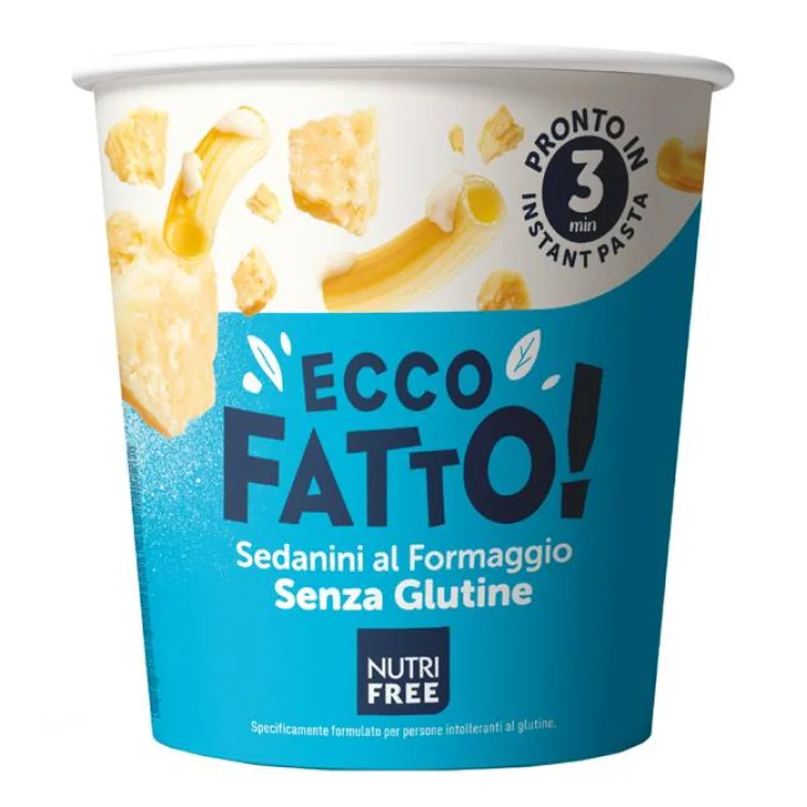 Nutri Free Ecco Fatto Sedanini al Formaggio Pasta Pronta Senza Glutine 70 grammi