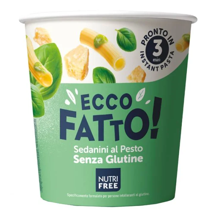 Nutri Free Ecco Fatto Sedanini al Pesto Pasta Pronta Senza Glutine 70 grammi