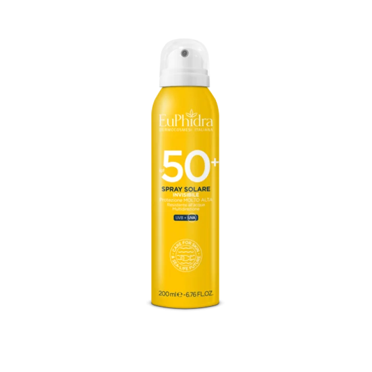 Euphidra Spray Solare Invisibile SPF50+ Protezione per Viso e Corpo 200 ml