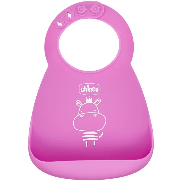 Chicco Bavaglia Silicone Rosa