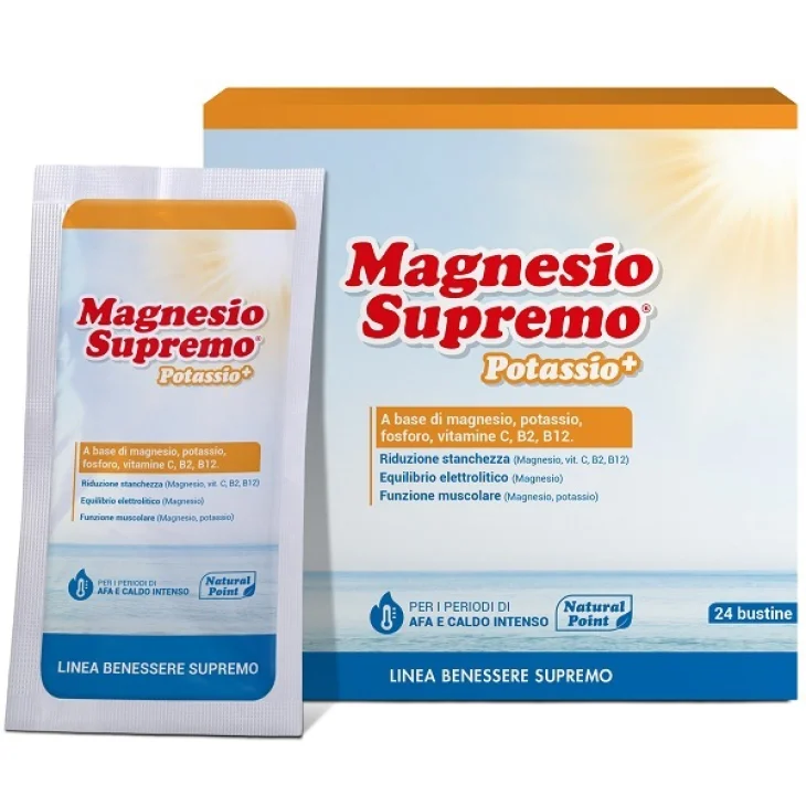 Magnesio Supremo + Potassio Funzionamento Muscolare 24 Bustine