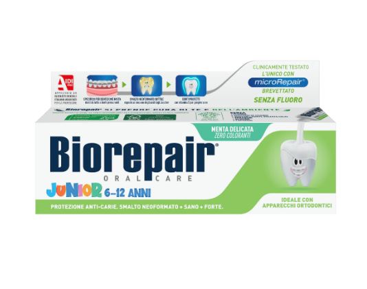 Biorepair Junior Dentifricio per Bambini 6 - 12 Anni 75 ml