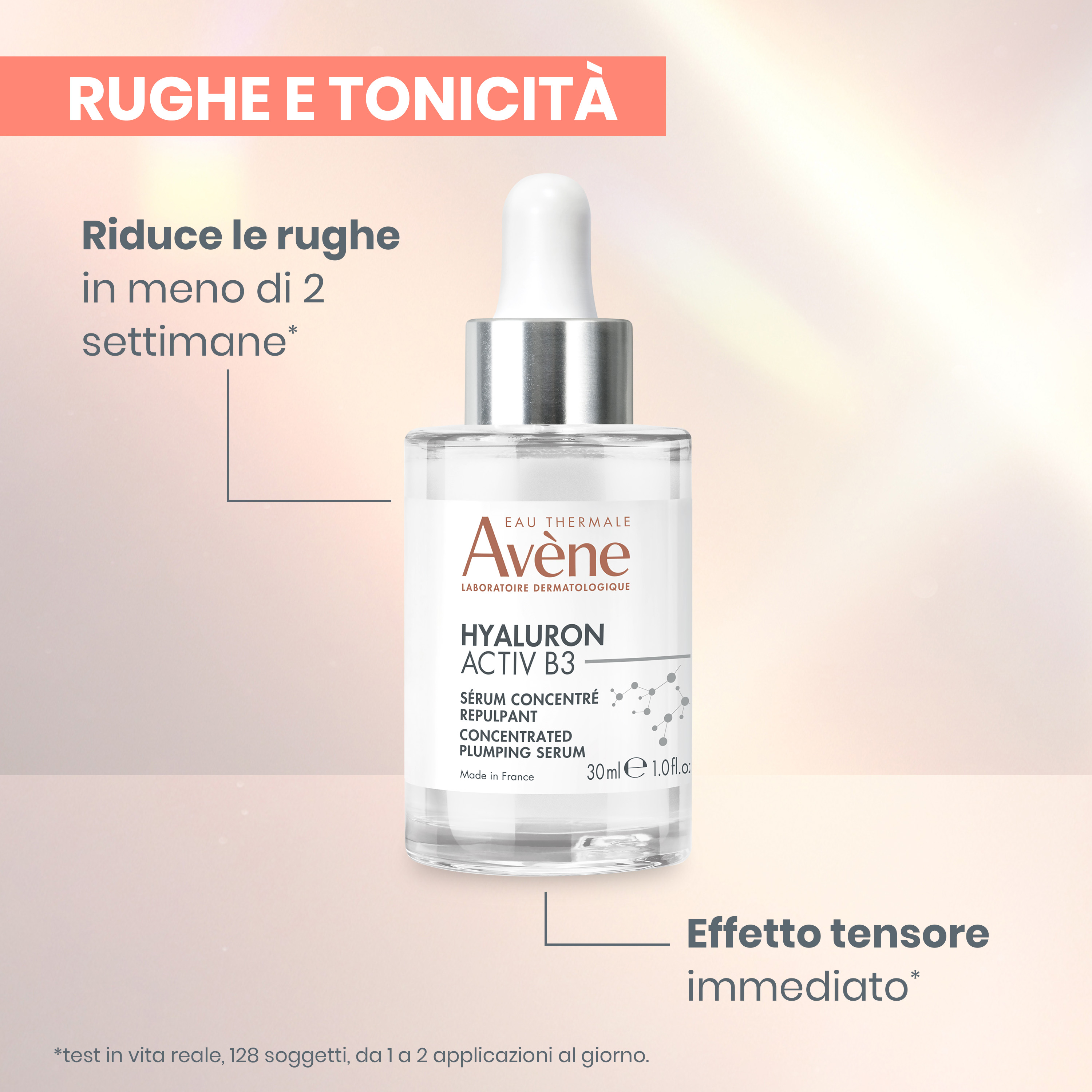 Avène Eau Thermale Hyaluron Activ B3 Siero Concentrato Rimpolpante Antirughe 30 ml