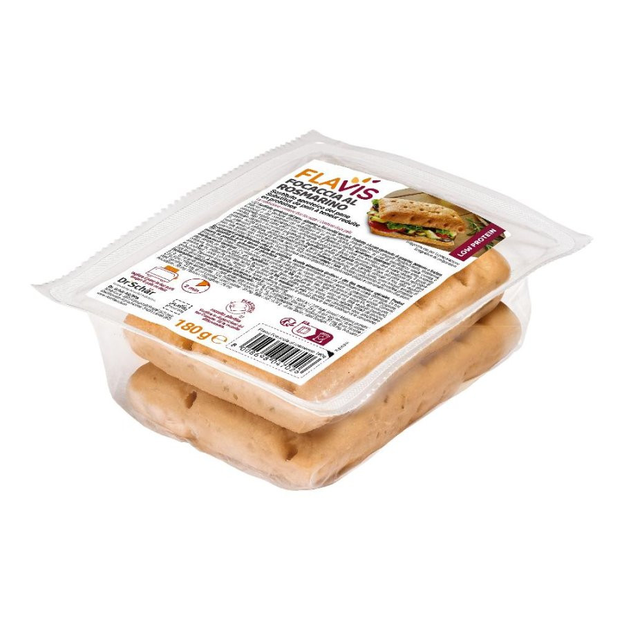 Flavis Focaccia Rosmarino Senza Glutine 2 Pezzi 90 g