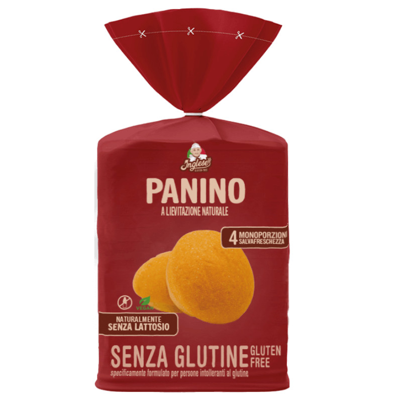 Inglese Panino Bianco Senza Glutine 4 Pezzi 35 g