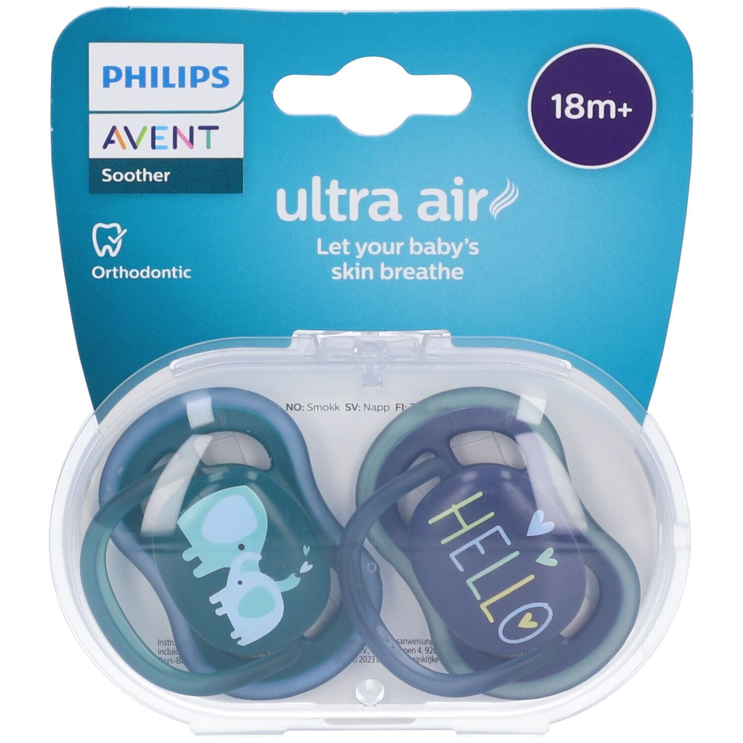 Philips Succhietto Avent Ultra Air 18M Elefanti Hello