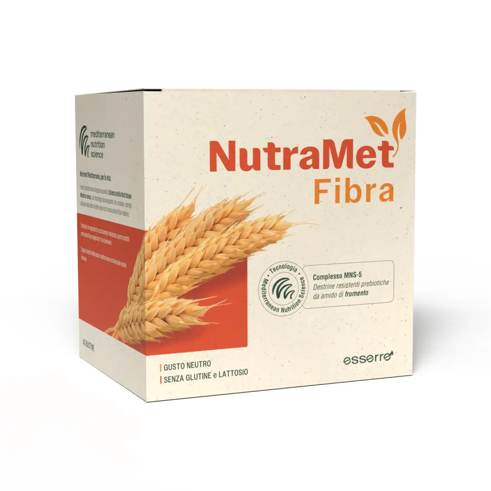 Esserre Pharma Nutramet Fibra Integratore Prebiotico Senza Glutine 40 Bustine